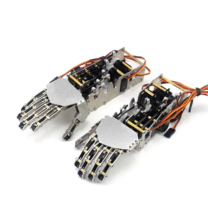 5 DOF Robotic Hand Humanoid Five Fingers Metal Manipulator Arm Left/Right Hand with Servos for Arduino Robot  Programmable Robot