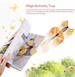 1-10Pcs Magic Wind Up Flying Butterfly in The Book Rubber Band Powered Magic Fairy Flying Toy Great Surpris Gift Party Favor