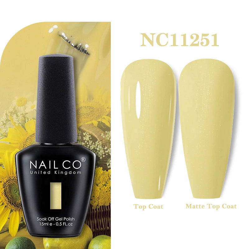 NAILCO 15ml Nail Gel Polish Vernis Semi Permanent UV Varnish Nails Art Manicure Design TOP BASE Hybrid Nail Supplies Nail Glue