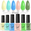 LILYCUTE 6Pcs/Set Gel Nail Polish Popular Colors In Autumn Semi Permanent Soak Off UV LED Nail Art Gels Nail Gel Polish