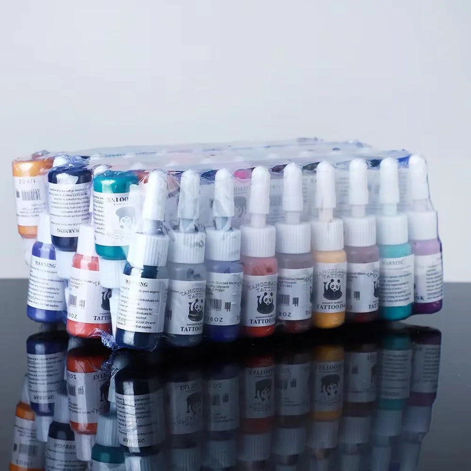 6/8/10 color ，Professional tattoo ink set,  tattoo consumables, long lasting, painting, body art supplies