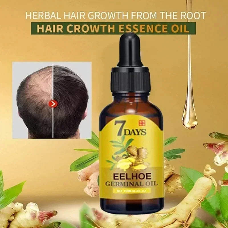 7 Day Rapid Growth Liquid Anti Hair Loss Ginger Growth Conditioning  Treatment Nourish Hair Growth Oil Scalp Care Serum Products