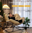 X&D Human Bird Nest Rattan Weaving Rocking Chair Leisure Sofa Home Balcony Single Lazy Sofa Rocking Chair Rattan Chair Can Sleep