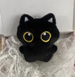 10cm Cute Black Cat plush toy Doll Small Pendant Cuddly Pillow Cushion Ins Black Cat Plush Toy Doll for Boy Girl Brithday Gifts