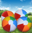 PVC Inflatable Beach Ball Swimming Pool Toy 40cm Big Rainbow Beach Ball 30cm Colourful Inflatable Pool Ball Kids