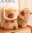 Lotus leaf Capybara Plush Toy  Oyster Bee Bckpack Capibara Cosplay Unicorn Dinosaur Boba Bread Ring Decor Stuffed Animals