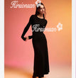 Hirsionsan Spring Autumn O-Neck Elastic Knit Long Dresses Women 2024 Elegant Chic Soft Lady Hollowing Sweater Dresses Femme New