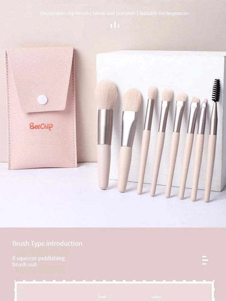 8PCS Women'S Makeup Brush Set Soft And Non-Sticky Smudges Naturally Made Of High Quality Synthetic Hair Soft Brush Makeup Tools