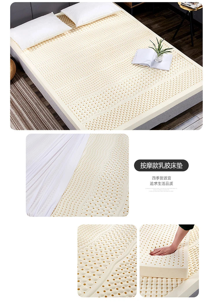 100% Thailand natural latex mattress imported natural rubber pure mattress 1.8m bed 1.5m thickened home dormitory cushion mat