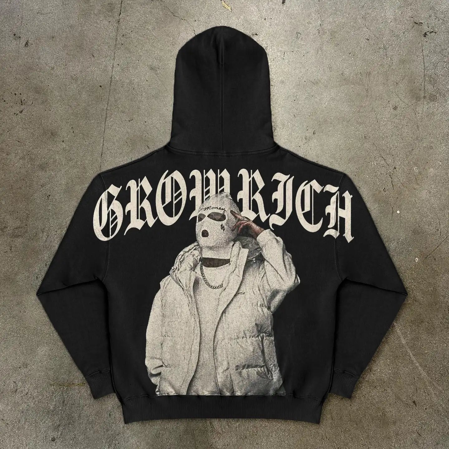 Harajuku Skull Print hoodies women graphic y2k top oversized zip up hoodie Couples American streetwear goth women clothes