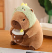 Lotus leaf Capybara Plush Toy  Oyster Bee Bckpack Capibara Cosplay Unicorn Dinosaur Boba Bread Ring Decor Stuffed Animals