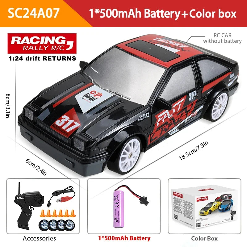 2.4G High speed Drift Rc Car 4WD Toy Remote Control AE86 Model GTR Vehicle Car RC Racing Cars Toy for Children Christmas Gifts