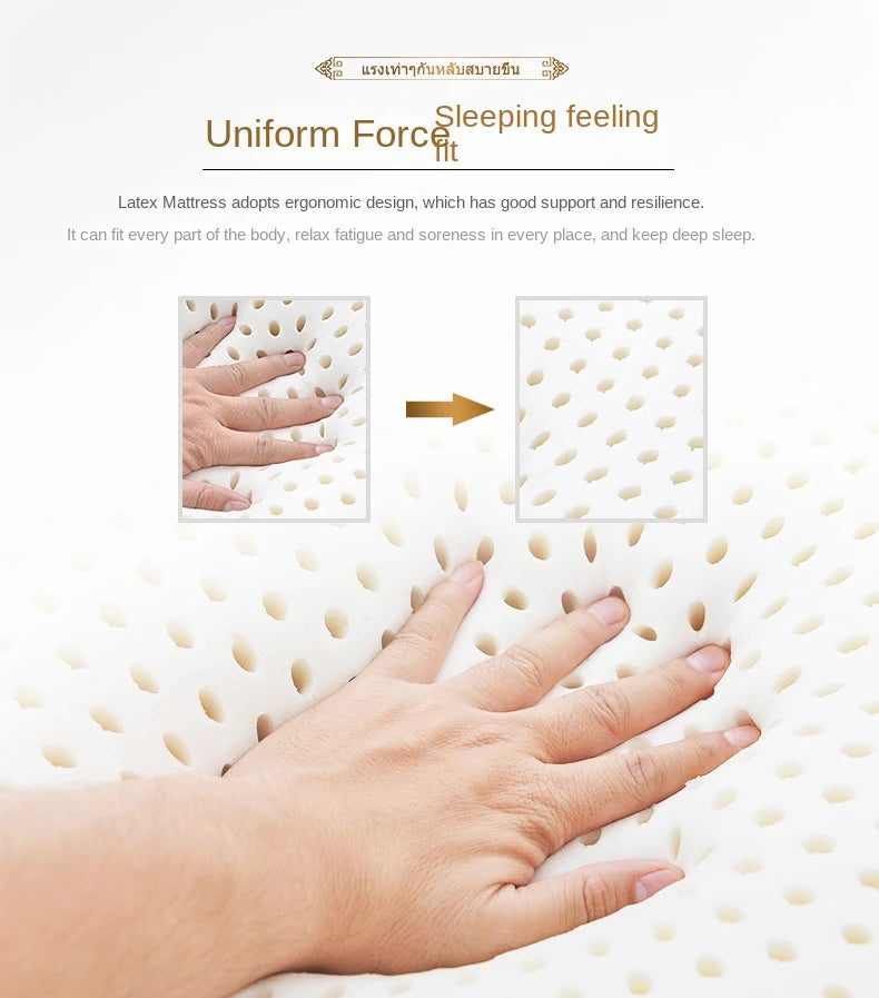 High End Latex Source Liquid Mattress Top 100% Natural Latex Foldable Slow rebound Thiland Mats with cotton cover customizable