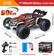 1:16 70KM/H Or 50KM/H 4WD RC Car With LED Remote Control Cars High Speed Drift Monster 4x4 Truck for Kids vs Wltoys 144001 Toys