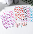 6pcs French Manicure Sticker Gradient Stripe Lines Sliders For Nails Ombre Designs Self-Adhesive Nail Art Decals DIY Decoration