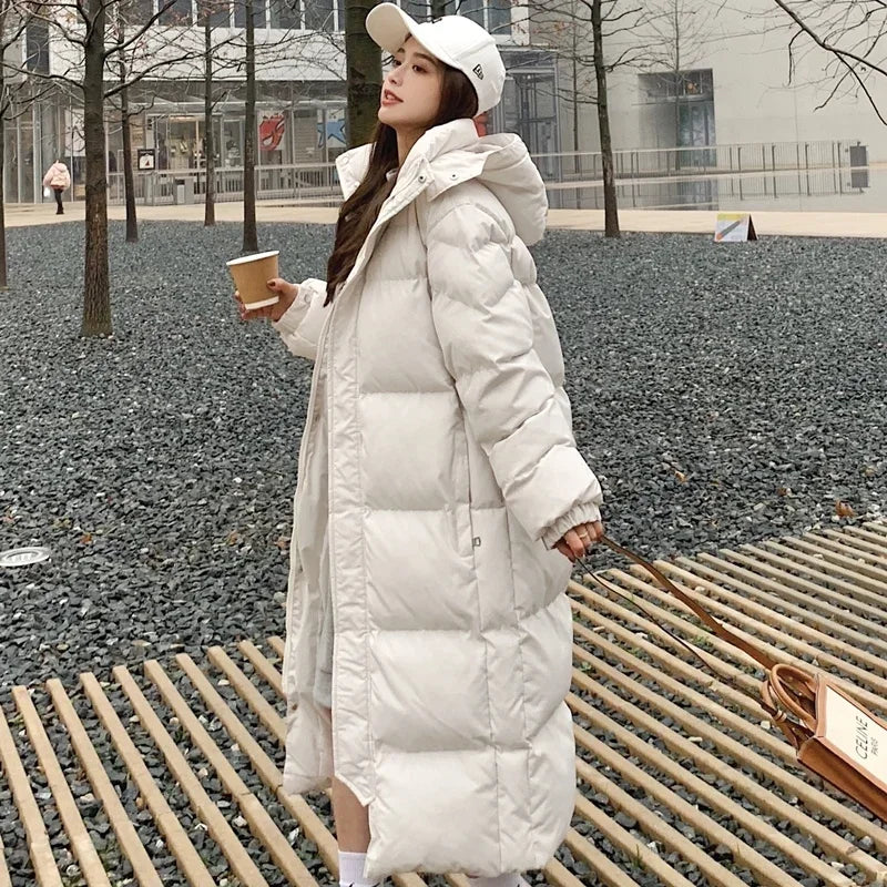 Down jacket women Korean loose winter thick coat mid-length 2024 new winter clothing winter jacket women