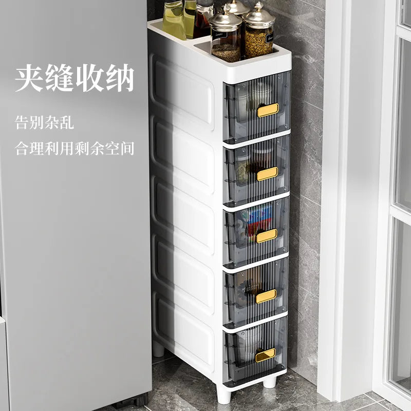 Bathroom Crack Cabinet Storage Shelf Narrow Slit Storage Cabinet Toilet Storage Cabinet Floor Organizer Home Organizer Drawer