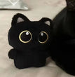 10cm Cute Black Cat plush toy Doll Small Pendant Cuddly Pillow Cushion Ins Black Cat Plush Toy Doll for Boy Girl Brithday Gifts