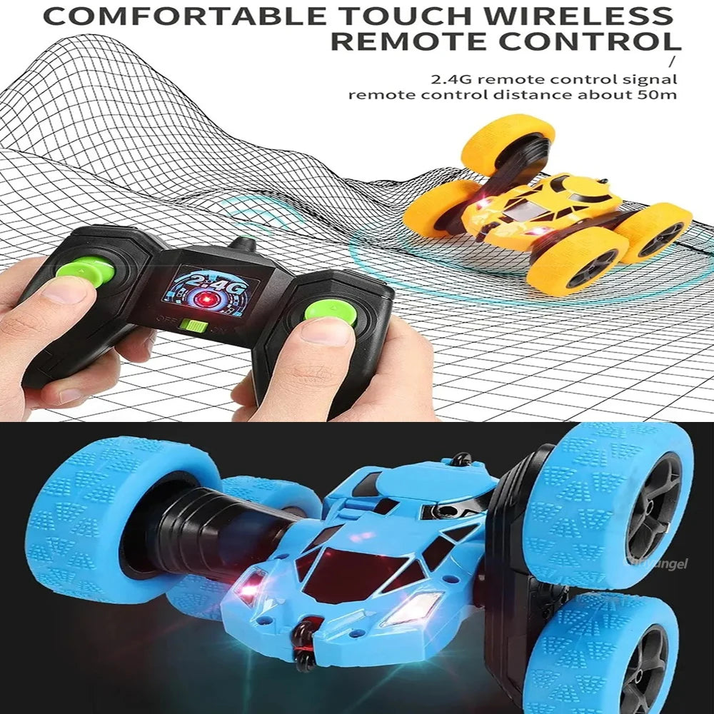 Rc Stunt Car Kids Double Sided Flip Remote Control Cars 2.4G High Speed 360° Rotation Drift Auto Toys Gifts for Boy Girl