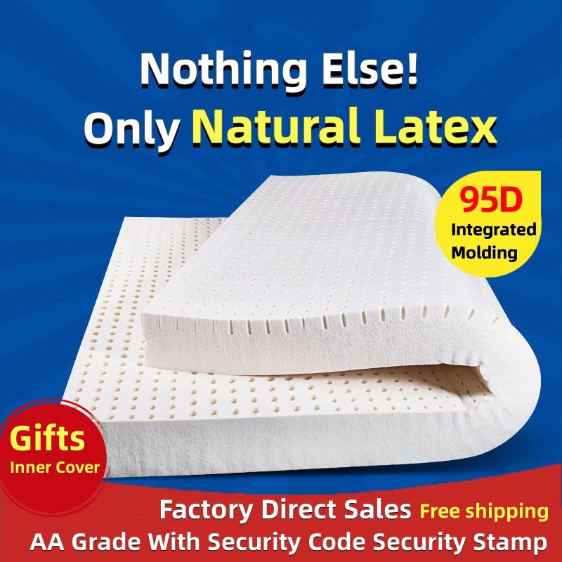 High End Latex Source Liquid Mattress Top 100% Natural Latex Foldable Slow rebound Thiland Mats with cotton cover customizable