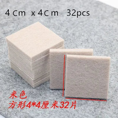 18-128 pcs Felt Chair Leg Pads 5mm Thick  Floor Scratch Protector Mat Mute Non-slip Self Adhesive DIY Furniture Accessories