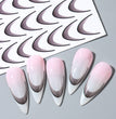 6pcs French Manicure Sticker Gradient Stripe Lines Sliders For Nails Ombre Designs Self-Adhesive Nail Art Decals DIY Decoration