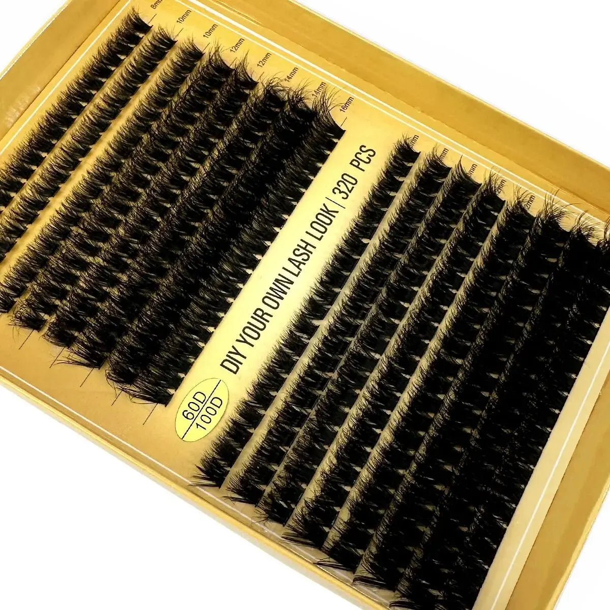 320 Bundles 60D/80D/100D Cluster Eyelash Extension Thick Style Individual Eyelashes Handmade Eyelash Bundles 5D Fluffy Mink Lash