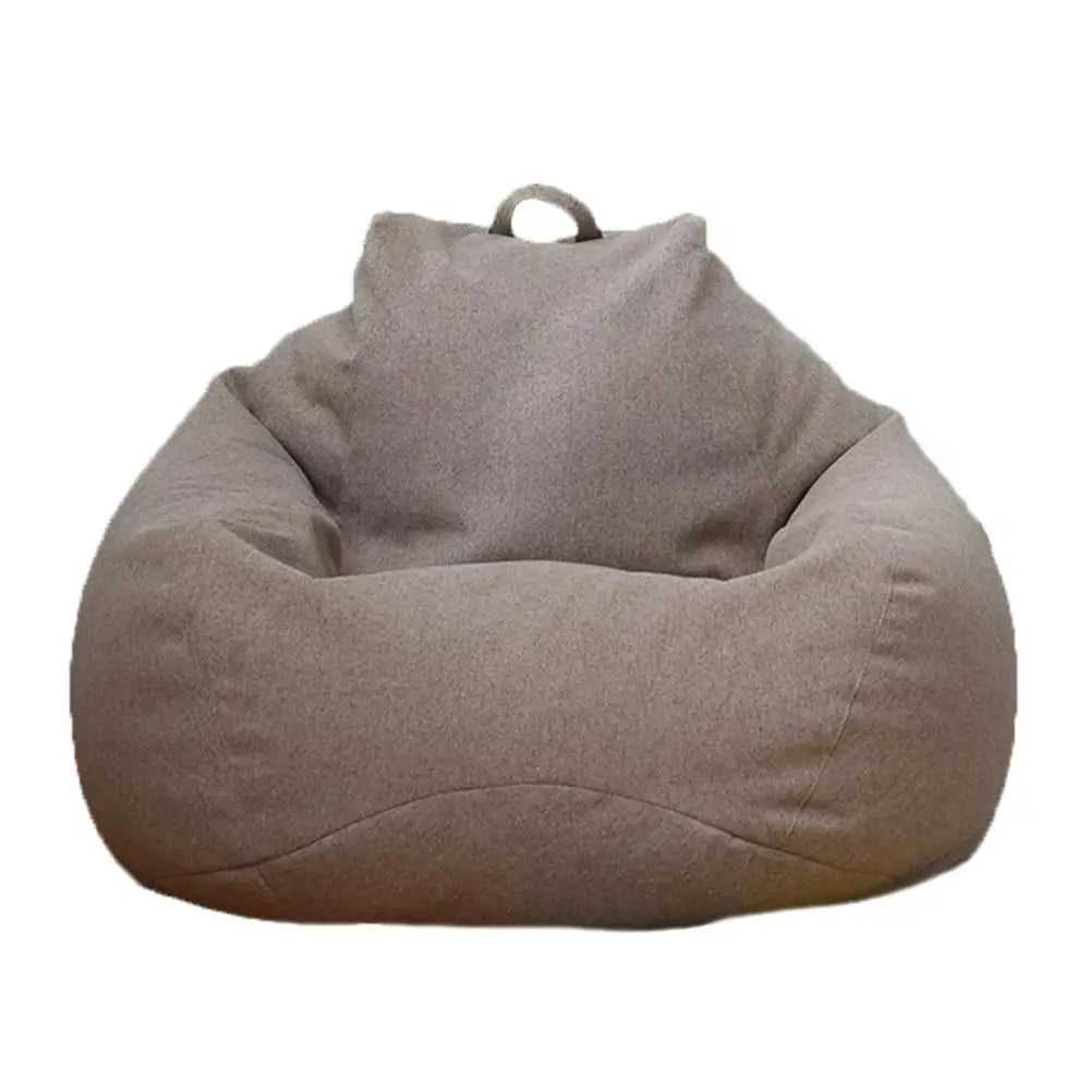 Large Small Lazy Sofas Cover Chairs without Filler Linen Cloth Lounger Seat Bean Bag Pouf Puff Couch Tatami Living Room Beanbags