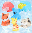 Baby Bath Toys Cute Sea Animals Preschool Toy Colorful Soft Rubber Float Squeeze Sound Swimming Water Play bath Toy for Kid Gift