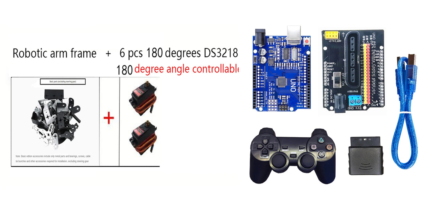 2 DOF Rotating Robot Ps2 Control Manipulator Metal Alloy Mechanical Gimbal Kit For Arduino Robot with MG996 Programmable DIY Kit