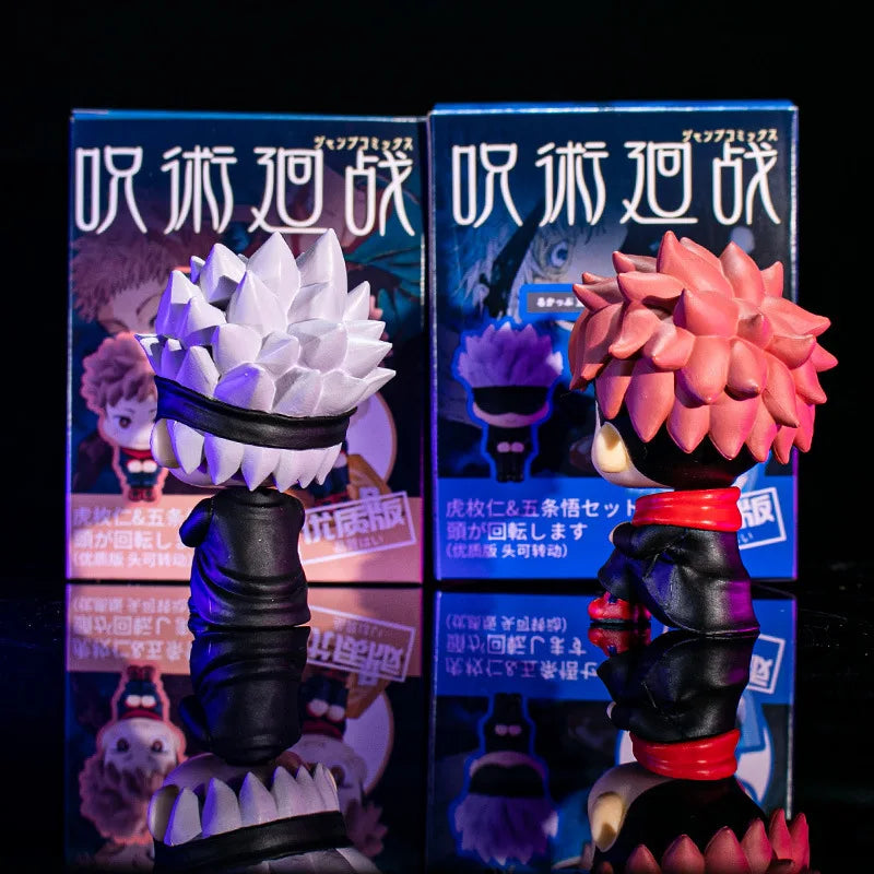 10cm Q Version Anime Figure Toys Anime Jujutsu Kaisen Figure Yuji Itadori Gojo Satori Collectible Model Action Figure Toys Gift