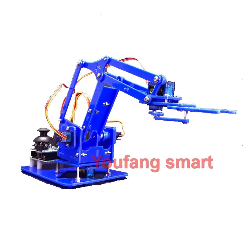 SG90 4 DOF Unassembly Acrylic Mechanical Arm Bracket Robotic Manipulator Claw For Arduino UNO Learning DIY Kit Programmable Toys