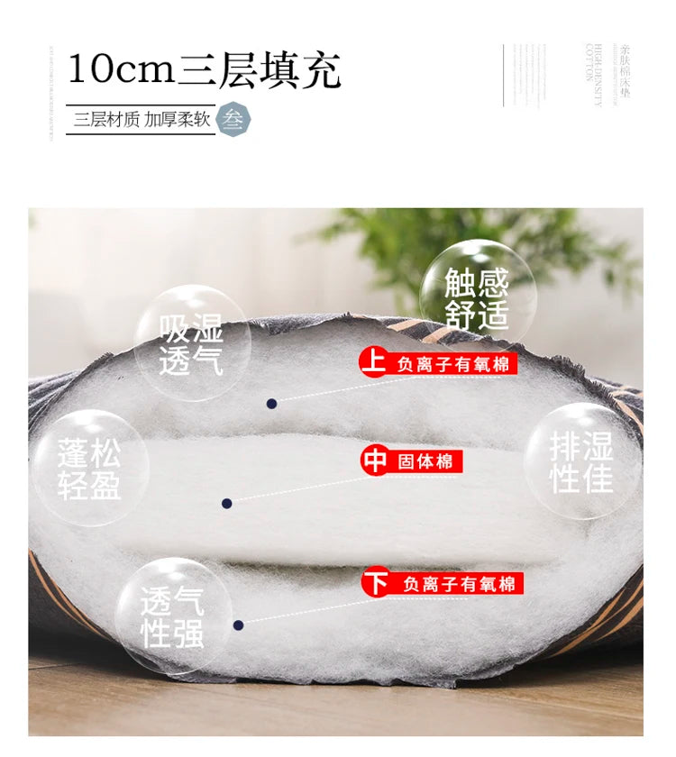 Japanese-style thickened tatami mattress floor mat soft cushion foldable lazy home sleeping pad bedroom floor artifact