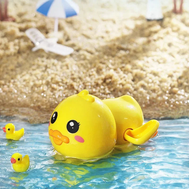 Bath Toys Cute Swimming Duck for Toddlers 1-3 Years Old Floating Wind Up for Boy Girl New Born Baby Bathtub Toddle Plastic Toys