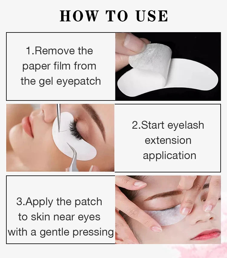 50 Pairs Eyelash Under Eye Patches Eye Pad Isolation Remove Hydrogel Eye Patch Sticker Gasket Eyelash Extension Makeup Tools