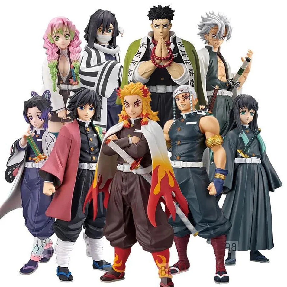 Anime Demon Slayer Kimetsu no Yaiba Figure Kamado Tanjirou Action Figure Agatsuma Zenitsu Nezuko Warrior PVC Model Toys