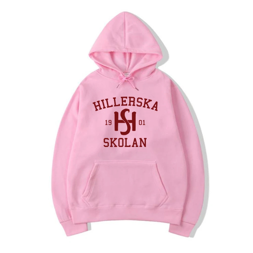 Young Royals Hillerska Skolan Hoodie Hillerska Skolan Unisex Hooded Sweatshirt Graphic Hoodies Long Sleeve Pullover Tv Show Tops