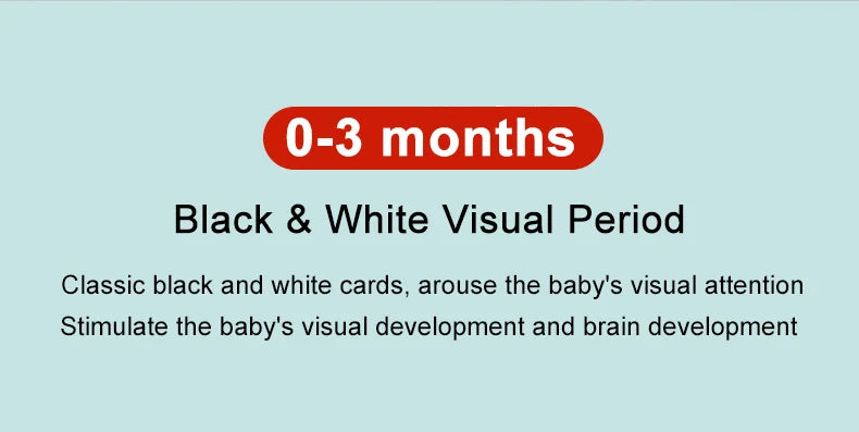 Baby Visual Stimulation Cards Montessori High Contrast Flash Card Infant Gift For Children Cognition Toy