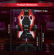 Gaming Chair, Backrest and Seat Height Adjustable Swivel Recliner Racing Office Computer Ergonomic Video Game Chair