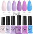 LILYCUTE 6Pcs/Set Gel Nail Polish Popular Colors In Autumn Semi Permanent Soak Off UV LED Nail Art Gels Nail Gel Polish