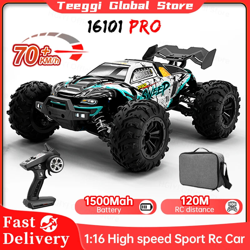 Teeggi 16101 /16102 PRO 1:16 70KM/H High Speed Drift Racing  SG116 MAX 4WD RC Car Off Road Car Monster Truck Toys For Kid Gift