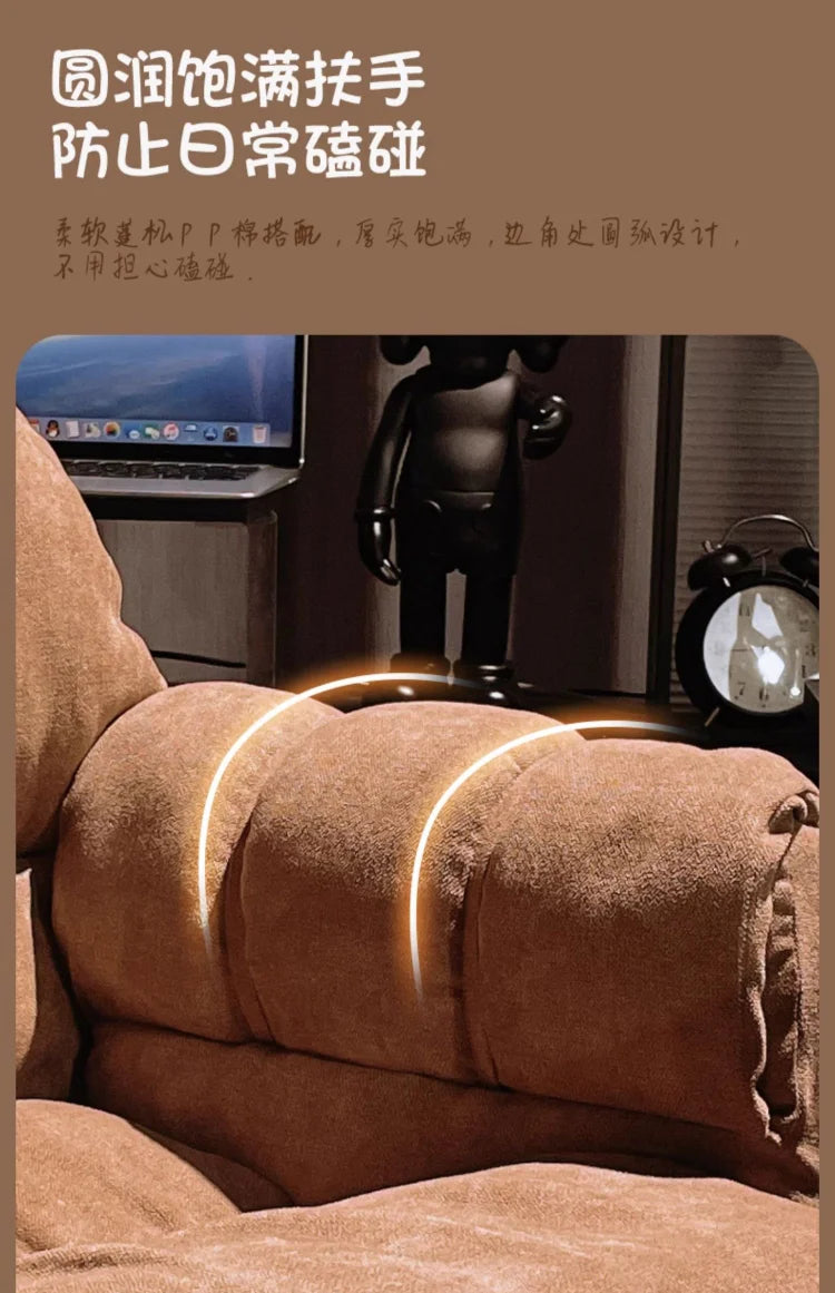 Comfortable Long-term Sofa Chair, Gaming Chair, Bedroom Desk Chair, Home Study Office Stool, Soft and Comfortable