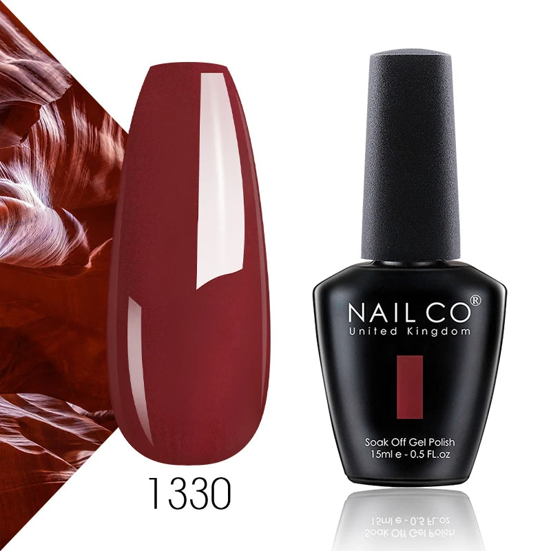 NAILCO 15ml Translucent Color Gel Nail Polish Vernis Semi Permanent UV LED Gel Polish For Nail Art Gel Manicure TOP BASE Varnish