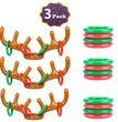 Inflatable Reindeer Antler Ring Toss Game for Christmas Kids Adults Family Party Favors Outdoor Indoor Ring Toss Xmas Games Toys