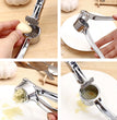 Stainless Steel Multifunction Garlic Press Crusher Kitchen Cooking Ginger Squeezer Masher Handheld Ginger Mincer Tools Garlic