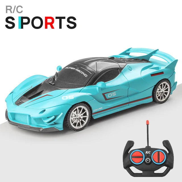 1/18 RC Car LED Light 2.4G Radio Remote Control Sports Cars For Children Racing High Speed Drive Vehicle Drift Boys Girls Toys