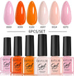 LILYCUTE 6Pcs/Set Gel Nail Polish Popular Colors In Autumn Semi Permanent Soak Off UV LED Nail Art Gels Nail Gel Polish