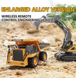 RC Excavator Dumper Car 2.4G Remote Control Engineering Vehicle Crawler Truck Bulldozer Toys for Boys Kids Christmas Gifts