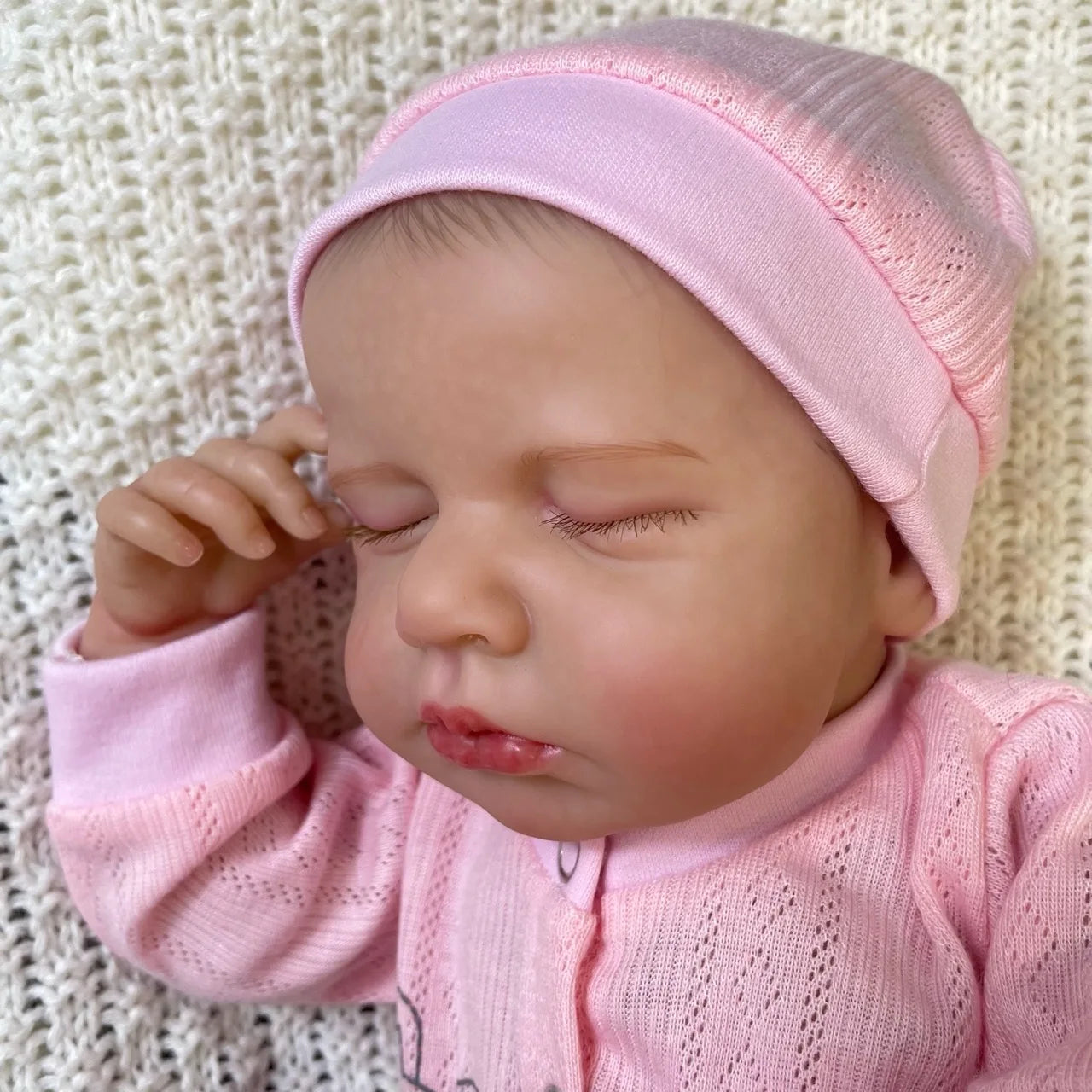 Two Style 20 Inch Lifelike Already Painted Reborn Dolls LouLou 3D Skin Realistic Baby Newborn Dolls Toy Figure Christmas Gift