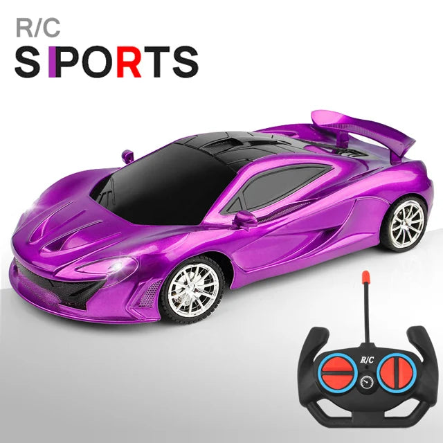 1/18 RC Car LED Light 2.4G Radio Remote Control Sports Cars For Children Racing High Speed Drive Vehicle Drift Boys Girls Toys